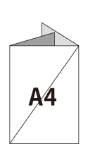 A4サイズ3つ折タイプのパンフレットのサンプル画像
