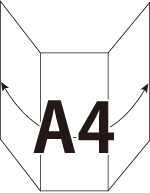 見開きがA4サイズの折リーフレット作成