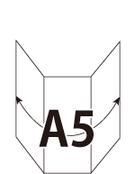 A5サイズの折リーフレット作成の参考図
