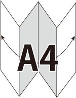 見開きがA4サイズの折リーフレット作成