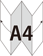 A4サイズの折リーフレット作成の参考図